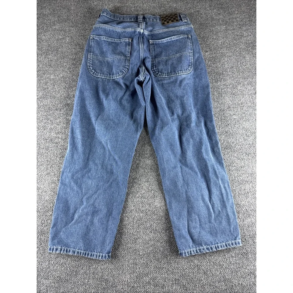 Vans Check-5 Loose Fit Straight Leg Mid-Rise Stonewash Blue Jeans Men's 31